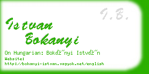 istvan bokanyi business card